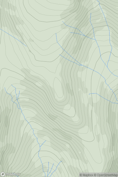 Thumbnail image for Hart Crag [Lake District E] [NY412086] showing contour plot for surrounding peak